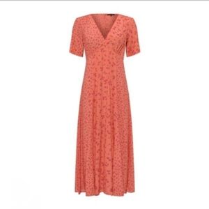 French Connection Bonita Draped V Neck Maxi Dress